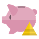 piggy, pyramid, Bank RosyBrown icon