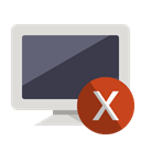 monitor, cross Gainsboro icon