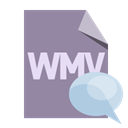 File, Wmv, Bubble, speech, Format LightSlateGray icon