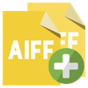 Aiff, Format, File, Add Goldenrod icon