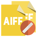 cancel, Format, Aiff, File Goldenrod icon