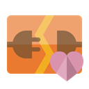 Heart, Disconnect SandyBrown icon