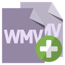 Format, Wmv, File, Add LightSlateGray icon