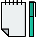 Notebook, Business, Agenda, Address book, bookmark WhiteSmoke icon