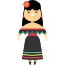 Mexican Woman, people, Mexico, traditional, Ethnic Black icon