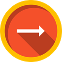 Arrows, Music And Multimedia, right arrow, Multimedia Option, next, skip Tomato icon