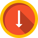 Multimedia, Downloading, Multimedia Option, Arrows, Orientation, Direction, down arrow, download Tomato icon