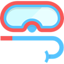 goggle, Dive, Summertime, sea, Diving, Snorkel, sports LightSkyBlue icon