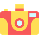photo camera, digital, interface, picture, technology, photograph Khaki icon