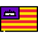 flags, spain, flag, autonomous, mediterranean, Balearic Islands Gold icon