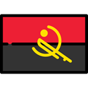 Country, Angola, flags, Nation, flag Crimson icon