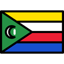 Country, flag, Nation, flags, Comoros Black icon