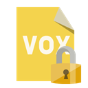 Format, Lock, vox, File SandyBrown icon