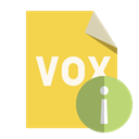 File, Format, vox, Info SandyBrown icon