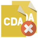 Close, Cda, File, Format Goldenrod icon