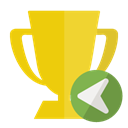 Left, trophy Gold icon