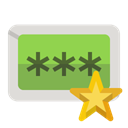 password, star YellowGreen icon