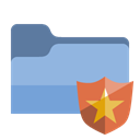 Folder, shield SkyBlue icon