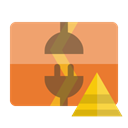 pyramid, vertical, Disconnect SandyBrown icon