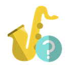 help, saxophone, music Goldenrod icon