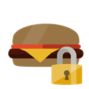 hamburguer, Lock Black icon