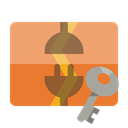 vertical, Key, Disconnect SandyBrown icon