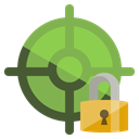 Lock, Aim YellowGreen icon
