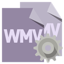 Wmv, Gear, File, Format LightSlateGray icon