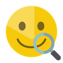 zoom, smiley Gold icon