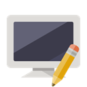 monitor, pencil Gainsboro icon