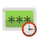 Clock, password YellowGreen icon