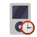 ipod, Clock Silver icon