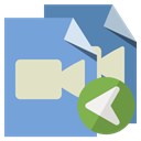 Left, video, type, File CornflowerBlue icon