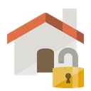 Home, Lock, open Gainsboro icon
