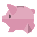 piggy, Bank, Heart RosyBrown icon