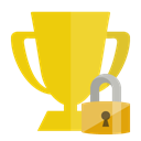 Lock, trophy Gold icon