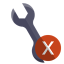 cross, technical, Wrench Black icon