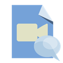 type, Bubble, video, File, speech CornflowerBlue icon
