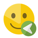smiley, Left Gold icon