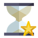 star, Hourglass Black icon