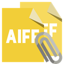 Format, File, Attachment, Aiff Goldenrod icon