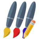 Brush, pencil Black icon