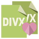 Heart, File, Format, Divx DarkKhaki icon
