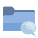 Bubble, speech, Folder SkyBlue icon