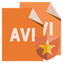 shield, File, Avi, Format Chocolate icon