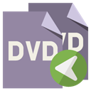 Dvd, File, Left, Format LightSlateGray icon