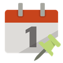 push, pin, Calendar Gainsboro icon