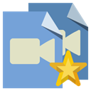 star, type, File, video CornflowerBlue icon