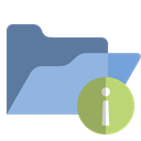 Folder, Info, open SkyBlue icon