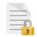 Lock, document Linen icon